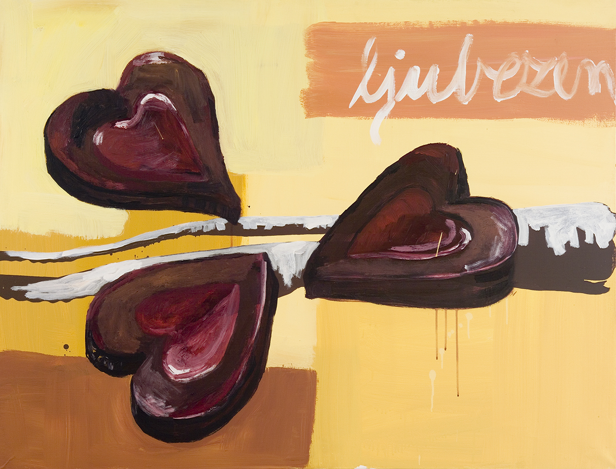 Ljubezen, acrylic on canvas, 100x130 cm, 2008