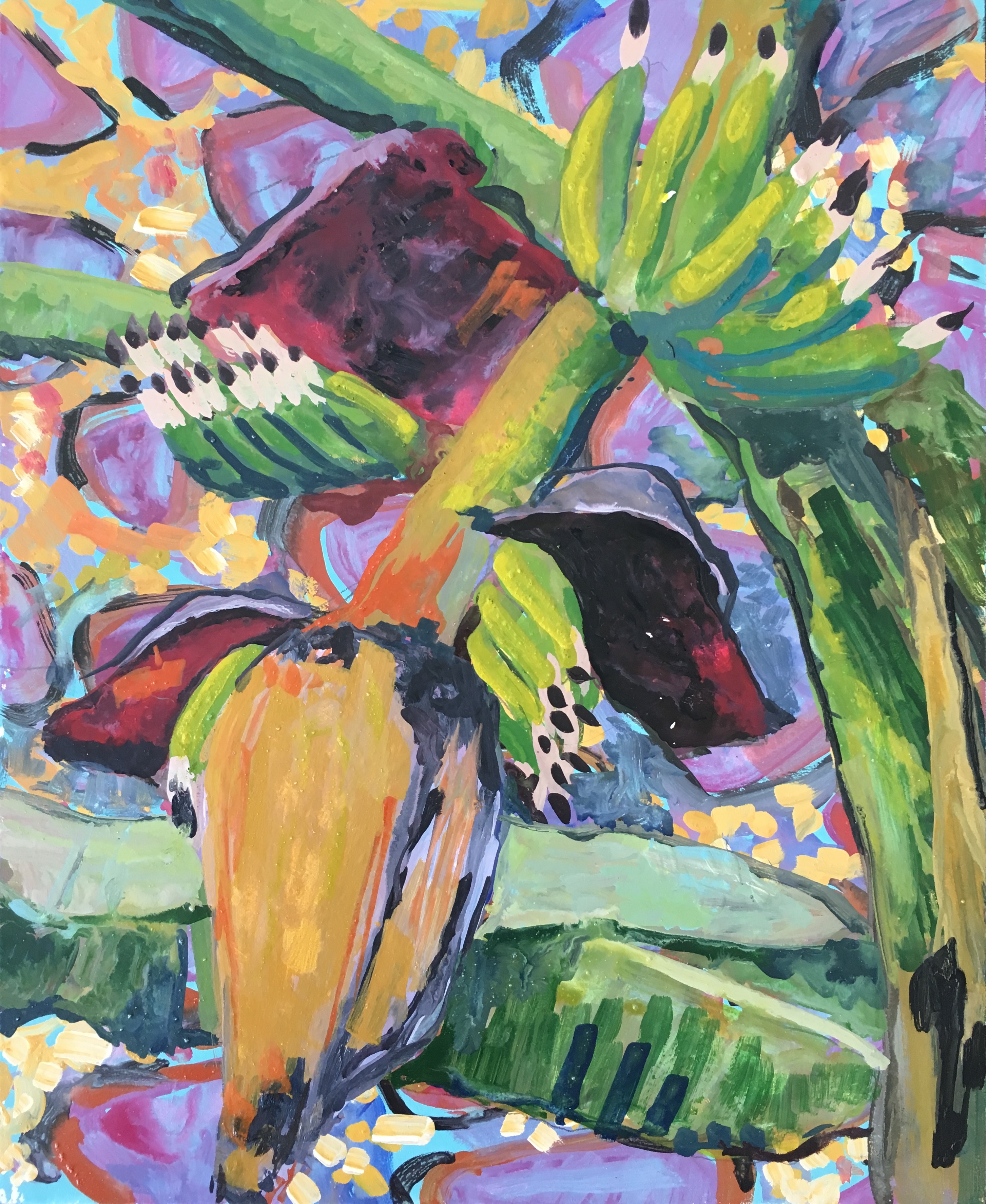 Banana, 27 x 22 cm, gvaš, 2018