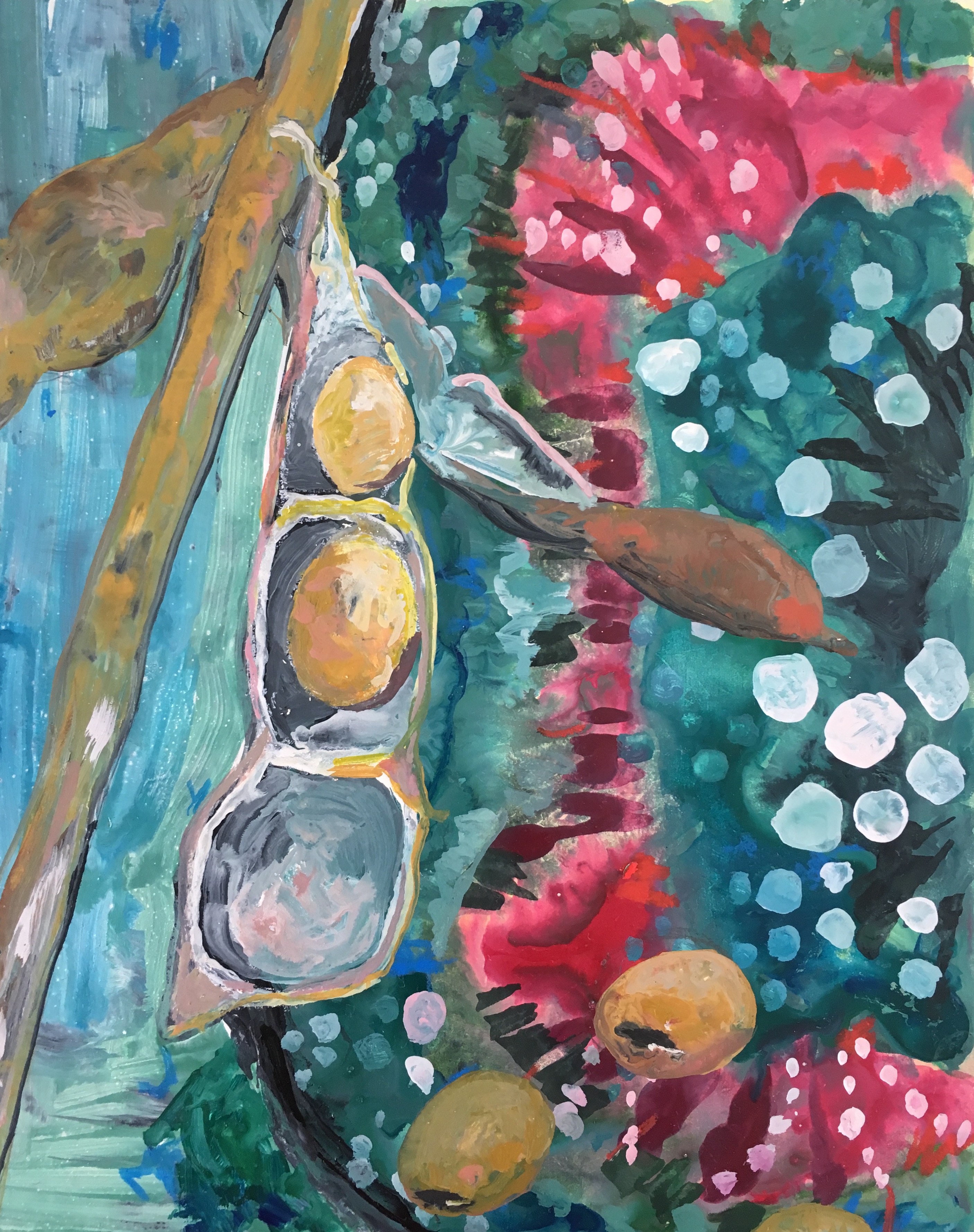 Soja, 24 x 19 cm, gvaš, 2018
