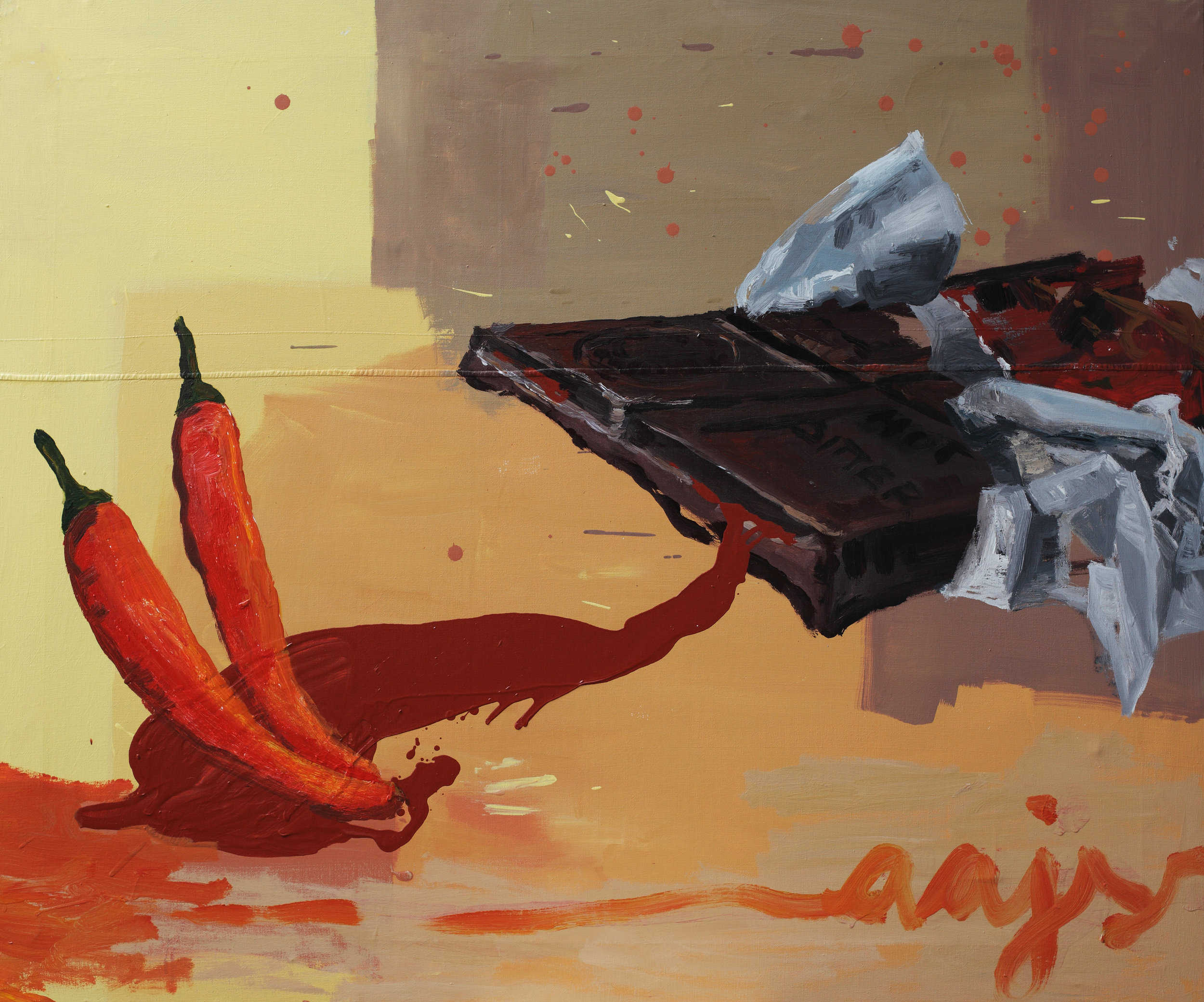 Hot and bitter, acrylic on canvas, 100x120 cm, 2008